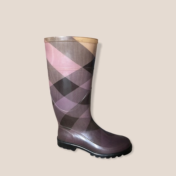 Burberry House Check Rain Boots 36 5.5 Rubber - Picture 3 of 5